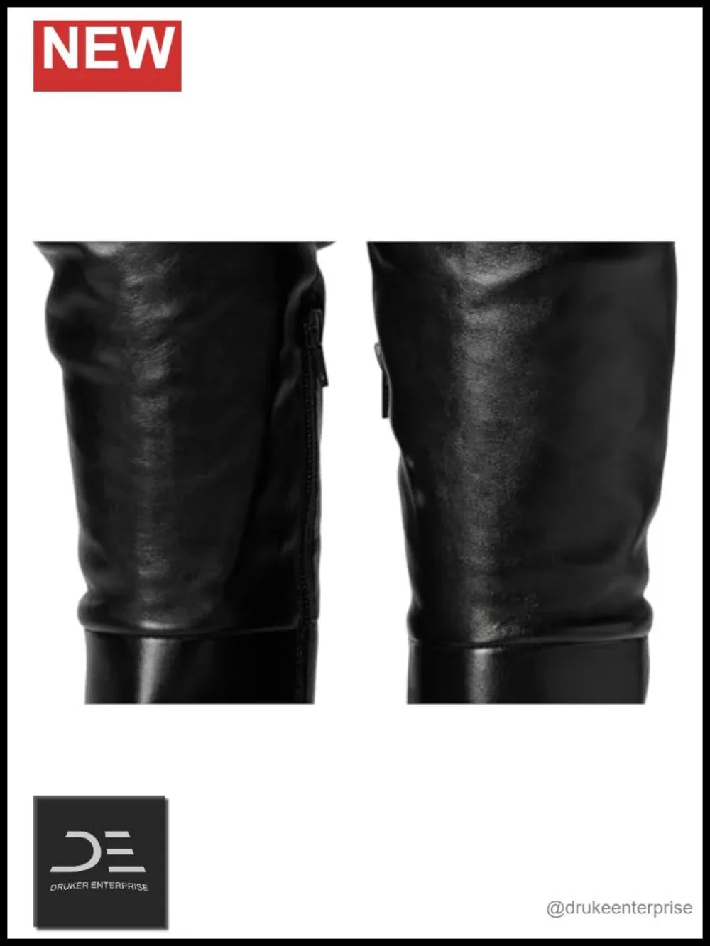 Mid Stiletto Over the Knee Leather Boot